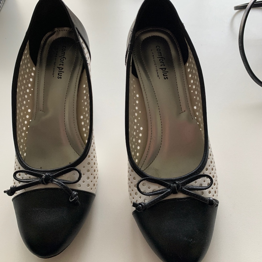 Black and white 2” heels